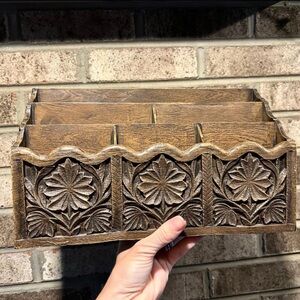 Vintage Lerner Desk Organizer Faux Wood